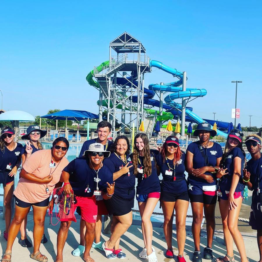 lifeguards at waterpark