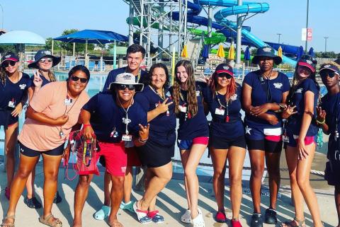 lifeguards at waterpark